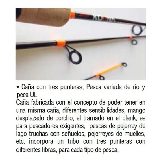 CAÑA PESCA KORNA 240M 5-25G RAPALA - Imagen 2