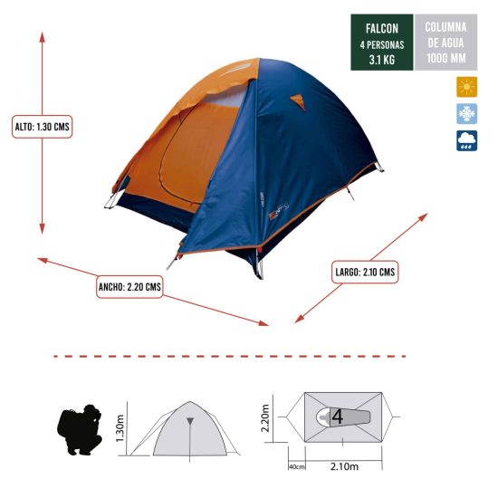 CARPA IGLU FALCON 4P NAUTIKA - Imagen 2