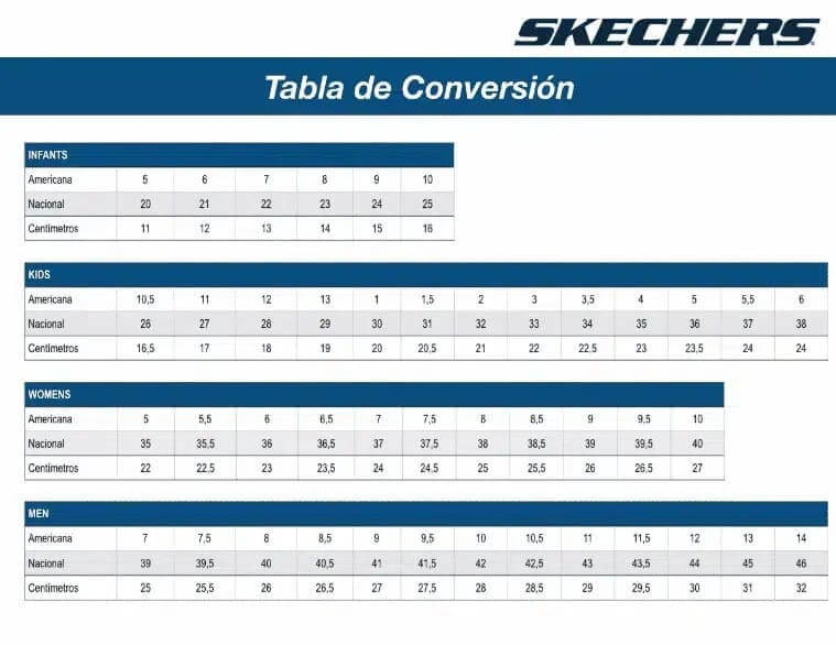 Tallas skechers niños clearance