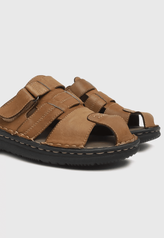 SANDALIAS HOMBRE CUERO BROWN GREAT BULL - Imagen 4