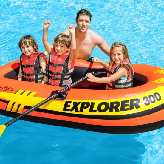 Bote Inflable Intex Explorer 300 Set Capacidad 186 Kg + Remos + Inflador - Imagen 5