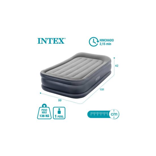 COLCHON INFLABLE ELECTRICO TWIN DELUXE INTEX - Imagen 3