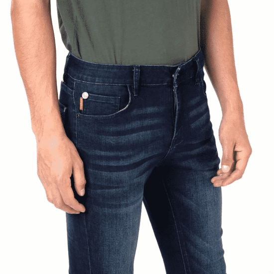 JEANS SKINNY TIRO MEDIO DARK BLUE REACT REACT ELLUS - Imagen 3