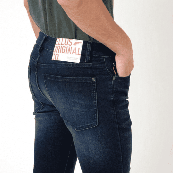 JEANS SKINNY TIRO MEDIO DARK BLUE REACT REACT ELLUS - Imagen 4