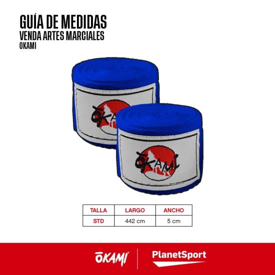 VENDA ARTES MARCIALES AZUL OKAMI 4.5 MT - Imagen 2