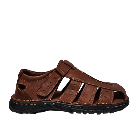 SANDALIA HOMBRE CUERO GREAT BULL BROWN - Imagen 2