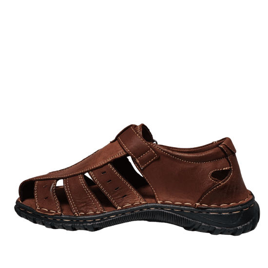 SANDALIA HOMBRE CUERO GREAT BULL BROWN - Imagen 4