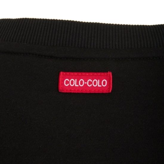 Poleron Hombre Crew Colo Colo Urbano «Letters» Cuello Alto Negro - Imagen 4