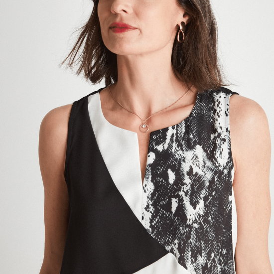 BLUSA SIN MANGAS CON BLOQUES COLOR LDP - Imagen 3