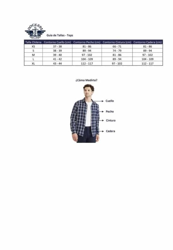 POLERA PIQUE HOMBRE STRIPE NAV DOCKERS - Imagen 3