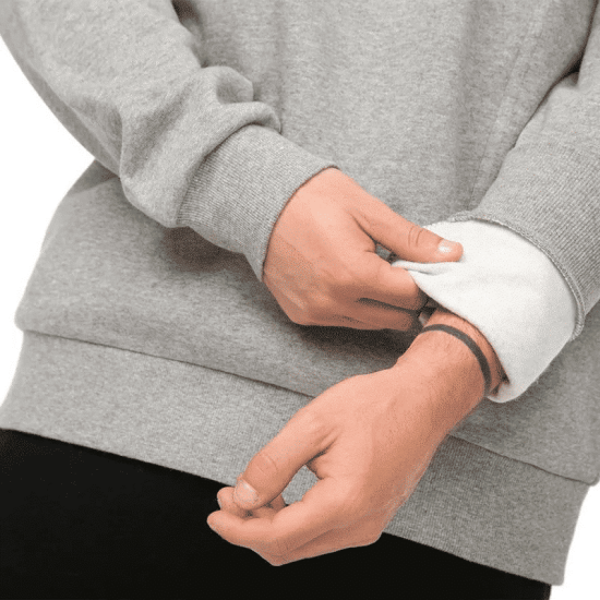 Polerón Hombre Your Basic Hombre Gris Converse - Imagen 3