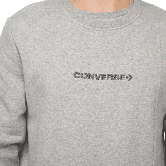 Polerón Hombre Your Basic Hombre Gris Converse - Imagen 5