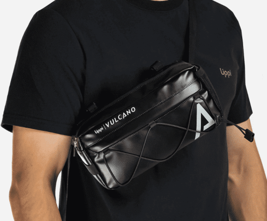 Banano Unisex Vulcano HandleBar Bag Negro Lippi - Imagen 4