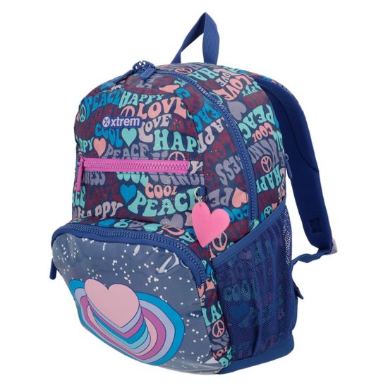 MOCHILA BACKPACK BOLT 4XT BLUE HEARTS XTREM - Imagen 2