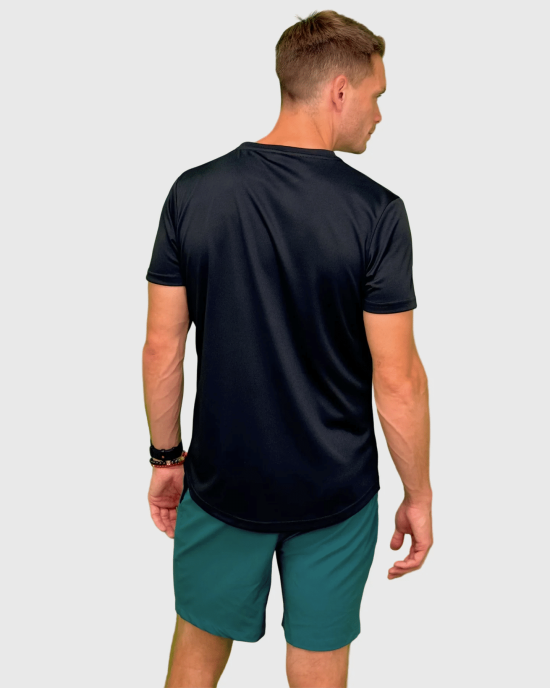 POLERA SOFT DRY HOMBRE NEGRO KONKO - Imagen 3