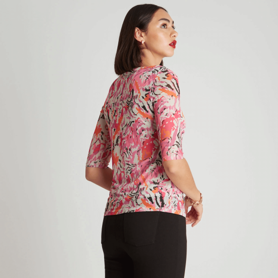 POLERA ESTAMPADO MULTICOLOR NARANJO LDP - Imagen 2
