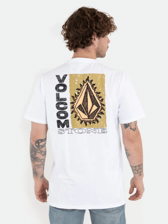 POLERA FLAMED SS M/C BLANCO VOLCOM - Imagen 2