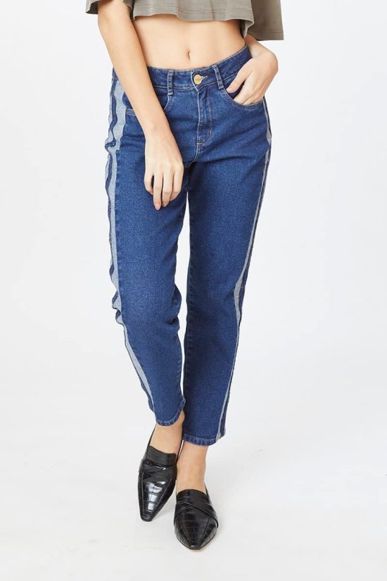 JEANS MUJER COSTURA LATERAL MOM AMALIA - Imagen 3