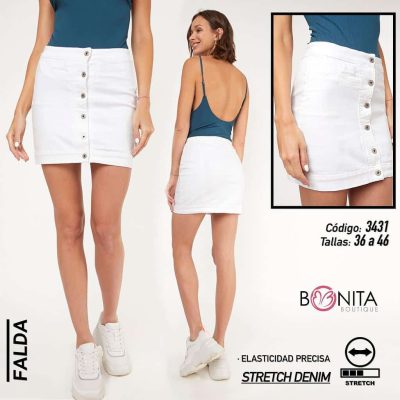 FALDA MUJER AQUA ASIMETRICA AMAILIA