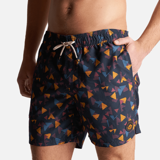 Traje De Baño Hombre Aqua Swimwear Full Print Azul Marino Lippi