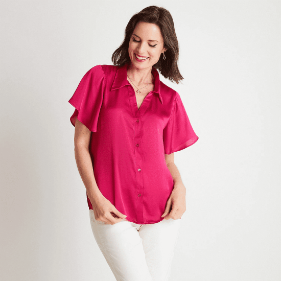 BLUSA FRENTE SATIN MAGENTA LDP