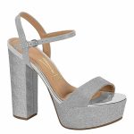 SANDALIA MUJER TELA SHINE PARIS PLATA VIZZANO