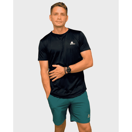 POLERA SOFT DRY HOMBRE NEGRO KONKO