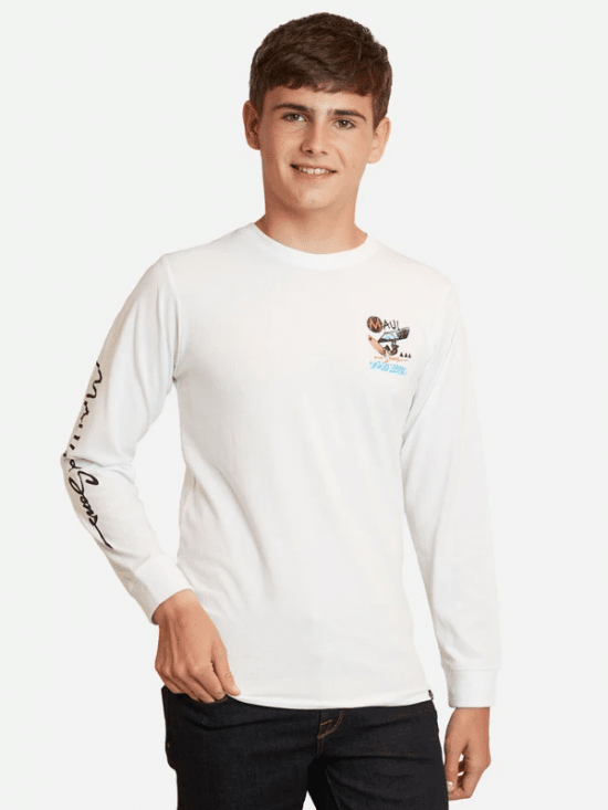 POLERA ML SHARK VINTAGE LOGO NIÑO MAUI