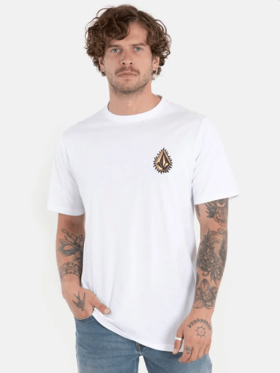 POLERA FLAMED SS M/C BLANCO VOLCOM
