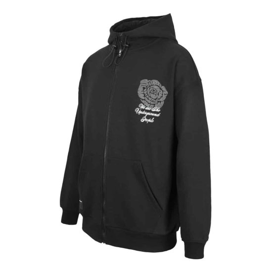 POLERON HOMBRE CON CIERRE ROSE (BLACK) WHATUP - Imagen 2