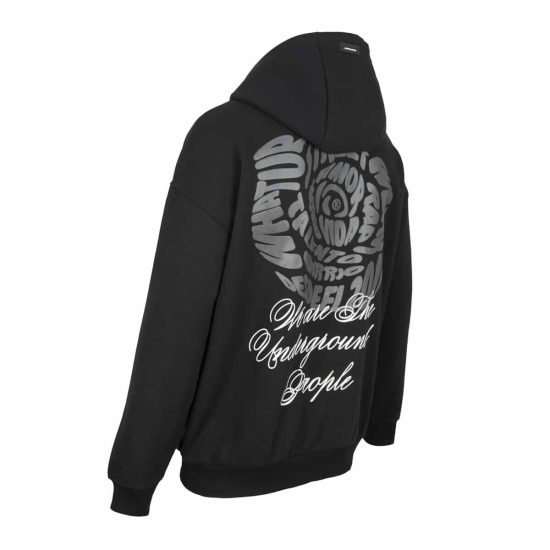 POLERON HOMBRE CON CIERRE ROSE (BLACK) WHATUP - Imagen 4