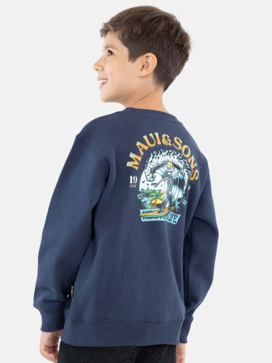 POLERON CR NIÑO SHARK MAN SURF ROUND COLLAR MAUI - Imagen 2