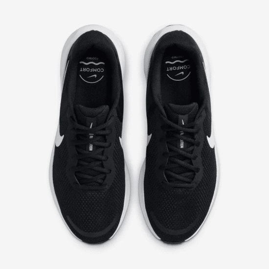 ZAPATILLA HOMBRE REVOLUTION 7 RUNNING BLACK/WHITE NIKE - Imagen 4