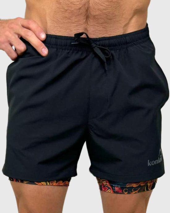 SHORT 2 EN 1 HOMBRE PAISLEY KONKO - Imagen 3