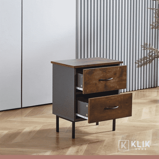 VELADOR DOS CAJONES METAL RUSTICO KLIK - Imagen 7