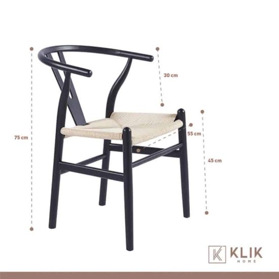 SILLA WISHBONE NEGRO - Imagen 4