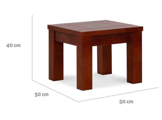 MESA LATERAL ÑUBLE 50X50X40 CARAMELO CIC - Imagen 5