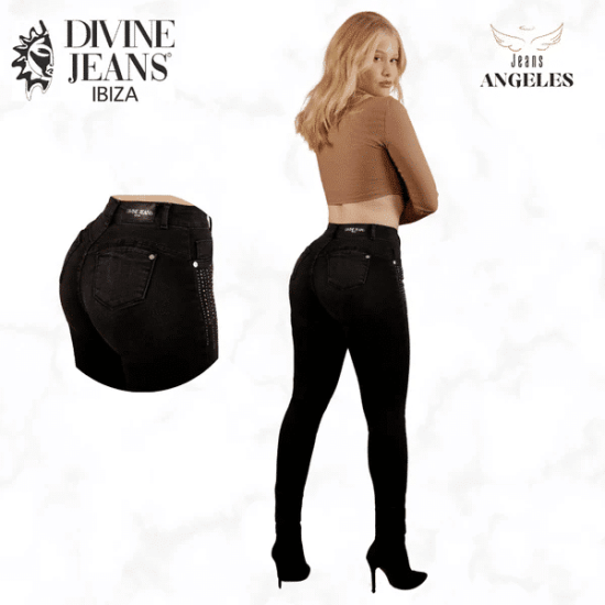 JEANS FERRARI GLITTER BLACK DIVINE - Imagen 2