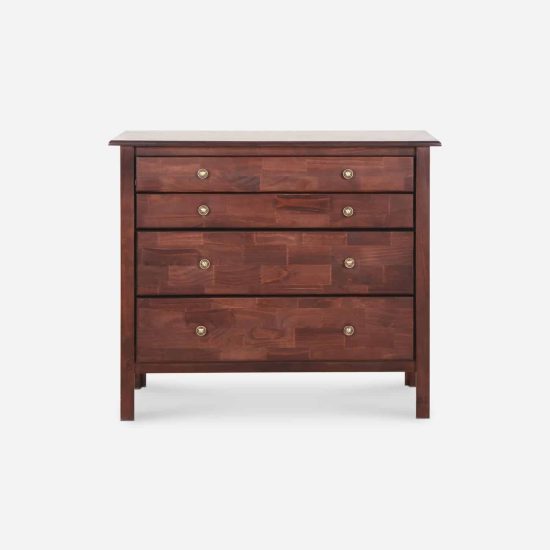 COMODA BERLIN 4 CAJONES CHOCOLATE - Imagen 4