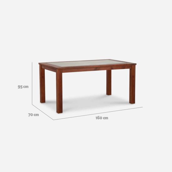 COMEDOR ÑUBLE VIDRIO CARAMELO BEIGE CIC 6 SILLAS - Imagen 3