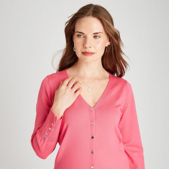 SWEATER CON BOTONES ROSADO LDP - Imagen 3