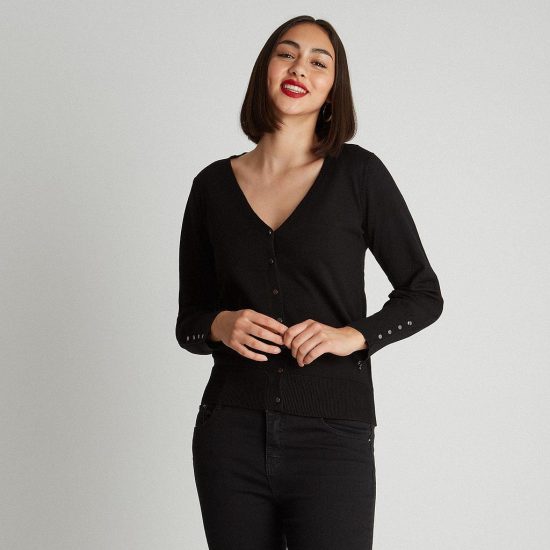 SWEATER CON BOTONES NEGRO LDP