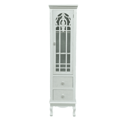 Vitrina Vintage 1 Puerta 2 Cajones