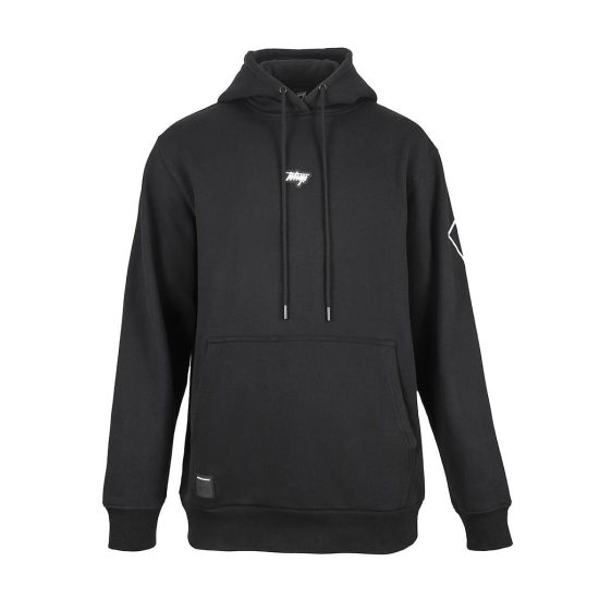 POLERON HOMBRE CANGURO BACKLOGO (BLACK) WHATUP