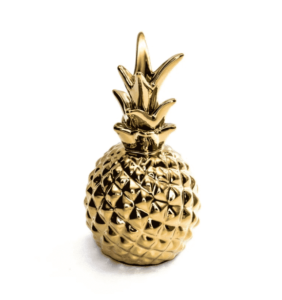 PIÑA DECORATIVA DORADA