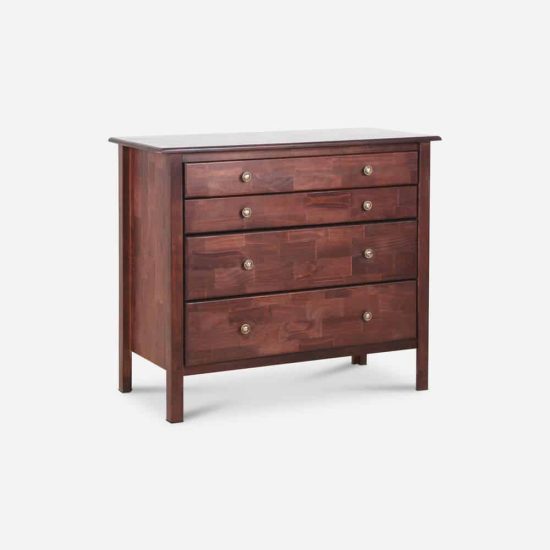 COMODA BERLIN 4 CAJONES CHOCOLATE