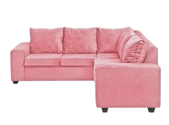 SOFA SECCIONAL KAHLO 3.2 FELPA ROSADO INNOVA - Imagen 2