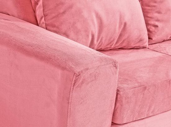 SOFA SECCIONAL KAHLO 3.2 FELPA ROSADO INNOVA - Imagen 3