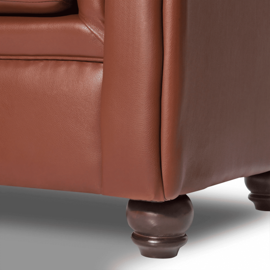 SOFA MANCHESTER CAPITONE 3 CUERPOS PU CAOBA INNOVA - Imagen 3