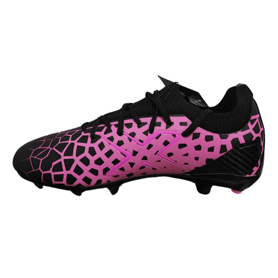 ZAPATO FUTBOL CAMPO PU NEGRO FUCSIA JUNIOR OXN - Imagen 2